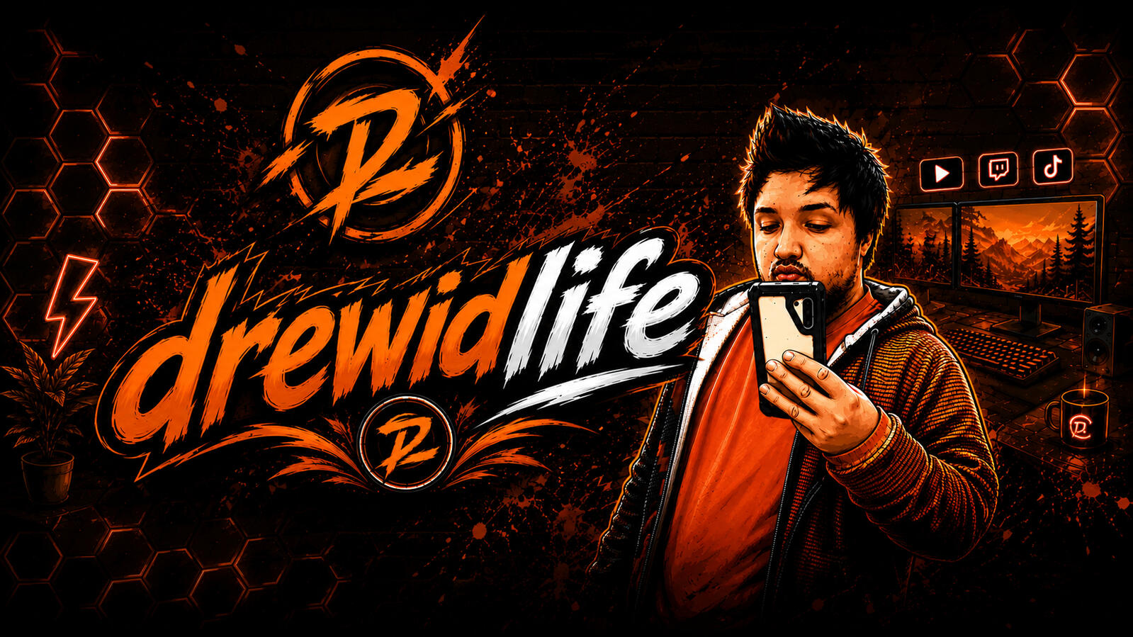 Orange/Black